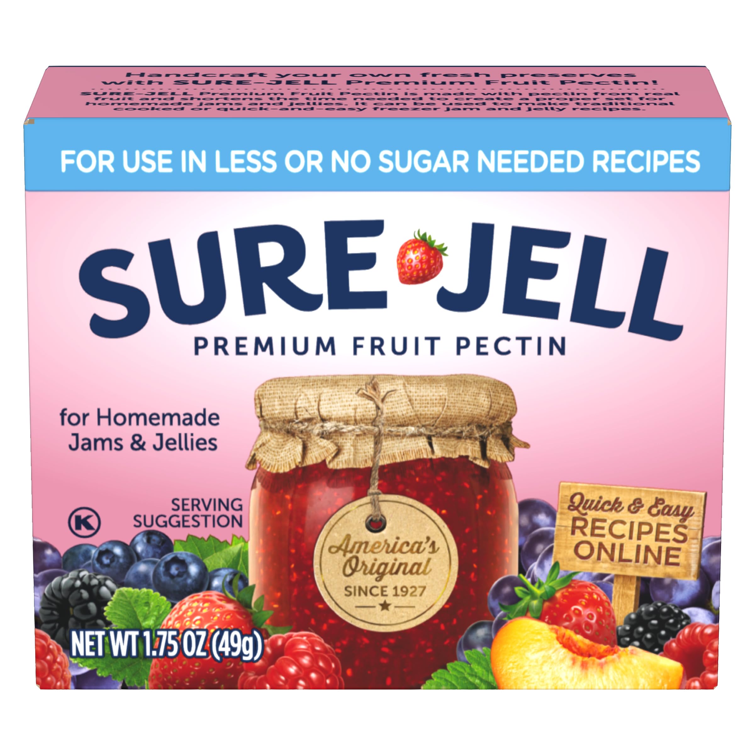 Amazon.com : Sure-Jell Premium Fruit Pectin for Less or No Sugar
